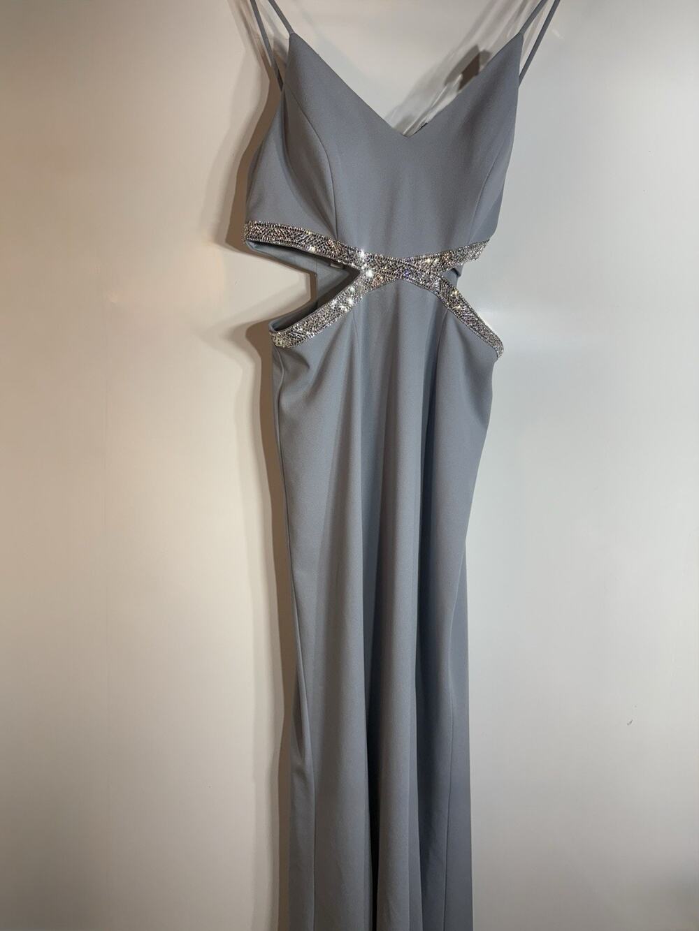 Jules And Cleo Dress Slit Waist Light Blue Formal/Prom Dress Size 8